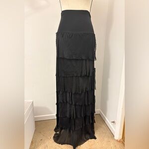 Italian Silky Layered Tiered Maxi Skirt/Dress